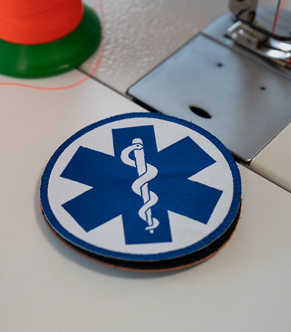 patch dpi ricamata gilet tecnico